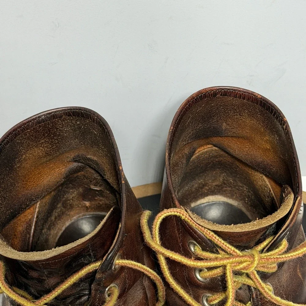 Red Wing 9111 Boots Men Size 10 D Heritage Round Toe‎ Brown Leather USA Workwear